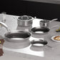 COOKER KING Stainless Steel Cookware Set, Pots and Pans Set Non Stick, Hybrid Ceramic Cookware, Frying Pans, Saucepans & Stock Pot with Glass Lid, Non-Toxic, Oven Safe, Induction Compatible