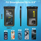Large Waterproof Phone Pouch Floating, Phone Case Friendly, Up to 7.2'' Cell Phone Dry Bag, IP68 Waterproof Phone Case for iPhone Samsung Galaxy Google, Black