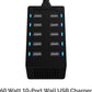 Sabrent 60 Watt (12 Amp) 10-Port [UL Certified] Family-Sized Desktop USB Rapid Charger. Smart USB Ports with Auto Detect Technology [Black] (AX-TPCS)