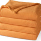 PHF Ultra Soft Fleece Blanket Twin Size, No Shed No Pilling Luxury Plush Cozy 300GSM Lightweight Blanket for Bed, Couch, Chair, Sofa Suitable for All Season, 66" x 90", Pumpkin Orange