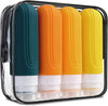 Travel Bottles for Toiletries, Tsa Approved 3oz Travel Size Containers BPA Free Leak Proof Refillable Liquid Silicone Squeezable Travel Accessories for Shampoo Conditioner Lotion (4 Pack)