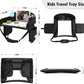 Kids Travel Tray for Toddler Car Seat, Lap Tray for Girl Activities with Dry Erase Board & Cooler Cup Holder, Road Trip Essentials Accessories with No-Drop Large Tablet iPad Holder Stand,2Pc Black