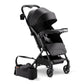 Mompush Lithe V2 Lightweight Travel Stroller, Compact Foldable Baby Stroller with Travel Bag, One-Hand Fold Stroller, Snack Tray, Mechanical Recline Seat, Airplane-Ready, Organizer & Rain Cover