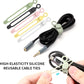 [25Park]UMUST Silicone Cable Ties,Reusable Cable Management Organizer,Cable Straps,Cord Ties,Multipurpose Elastic Cord Organizer for Bundling and Fastening Cable Cords Wires(Multi -colored)