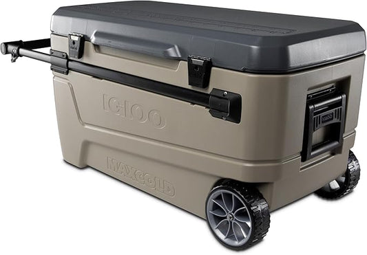 Igloo Maxcold Glide 110Qt Wheeled Cooler | Insulated Hard Shell Ice Chest
