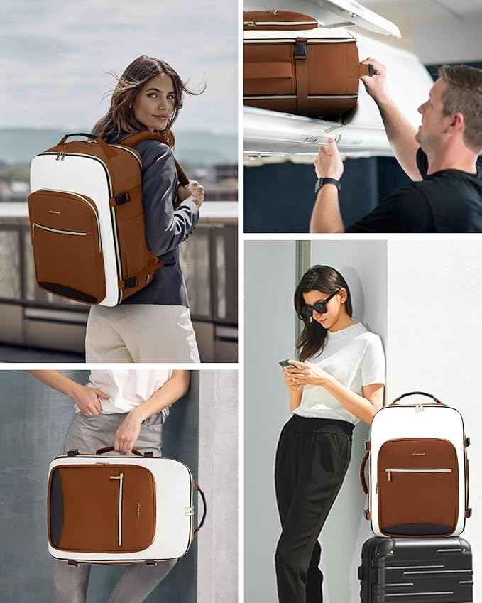 LOVEVOOK 40L Travel Backpack for Women & Men, Airline Approved Carry On Luggage with 3 Packing Cubes, TSA Overnight Bags, Waterproof Personal Item Bag, Weekender Essentials Backpacks fits 17" Laptop