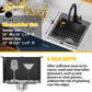 Small Black Kitchen Sink,15x15 Inch Stainless Steel Drop In Topmount Kitchen And Bar Sink Ideal Choice For For Small Space, Prep Area, RV With Bottom Grid,Soap Mat And Drain Assembly