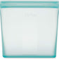 Zip Top Reusable Food Storage Bags | Sandwich Bag [Teal] | Silicone Meal Prep Container | Microwave, Dishwasher and Freezer Safe | Made in the USA