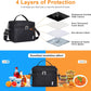 NOL Natural Organic Lifestyle Small Insulated Lunch Bags for Women Cooler Bag Lightweight Nylon Waterproof Lunch Box For Work（Small，Black）