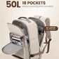 LOVEVOOK Travel Backpack for Women & Men 50L,Airline Approved Carry On Backpack Travel Essentials,TSA Carry on Luggage,Waterproof Personal Item Travel Bag,Suitcase with 3 Packing Cubes,Primary-Coffee