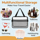 XEWEA 2PCS Middle TSA Approved Clear Travel Toiletry Bags for Men Women, Transparent Makeup Cosmetic Bag with Handle Zipper, Waterproof PVC Quart Organizer Pouch for Airport Airline Essential, Balck - Roamly