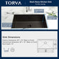 TORVA 30 x 18 Inch Black Ceramic Coating with NanoTek Undermount Kitchen Sink, PVD Coated Gunmetal Sink,16 Gauge Stainless Steel Wet Bar or Prep Sinks Single Bowl,Dark Grey