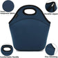 FlowFly Neoprene Kids Lunch box Insulated Soft Bag Mini Cooler Thermal Meal Tote Kit for Boys, Girls,Men,Women,School,Work, Office, Navy Blue