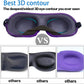 3D Eye mask for Sleeping,Machine Washable, Sleep Mask for Women, Blinder Blindfold Airplane(Black+red)