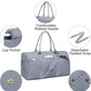 Weekender Travel Duffle Bag for Women - Carry on Bag with Shoe Compartment Overnight Bags with Toiletry Bag Wet Pocket Weekend Traveling Yoga Gym Hospital Bags for Labor and Delivery Grey
