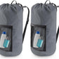 Laundry Bag Backpack, 2PCS Extra Large Travel Laundry Bag with Mesh Pocket & Adjustable Shoulder Straps,Dirty Clothes Travel Bag for College Students Dorm,Apartment(Grey)