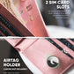 VULKIT Passport Holder with Airtag Holder RFID Blocking Passport Wallet Travel Leather Passport for Women(Pink)