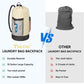BALEINE 120L Laundry Bag Backpack, 900D Oxford Fabric Large Travel Laundry Bags with Shoulder Straps and 2 Mesh Pockets for College Dorm, Apartment, Laundromat (Beige, 120L)