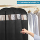50" Black Garment Bag, Mens Suit Bags for Closet Storage and Travel, Garment Bags for Hanging Clothes, Suit Cover Bags with Zipper for Coats, Dresses, Shirts, 10 Packs
