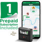 Tracki GPS Tracker for Vehicles, Car, Kids. Subscription Needed. US-Made Tech. 4G LTE GPS Tracking Device. Unlimited Distance, US & Worldwide. Small (Tracker) (Tracker 1 Year Subscription Incl.)