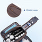 WANDF Toiletry Bag for Men Travel Toiletry Organizer Canvas and Leather Dopp Kit Water-Resistant Shaving Bag for Travel Accessories (Brown, Large) - Roamly