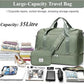 Travel Duffel Bag for Women, Carry-on Overnight Weekender Bags with Wet Pocket & Toiletry Bag, For Spirit Airlines 18x14x8 Personal Item Bag,Small,Olive Green