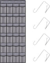 Over the Door Shoe Organizer, 24 Large Breathable Mesh Pockets, Hanging Storage Holder, Hanging Shoe Organizer(Grey)