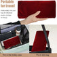 Velvet Travel Jewelry Case Roll Bag Organizer for Necklace Bracelet Earrings Ring (Black) (Burgundy)