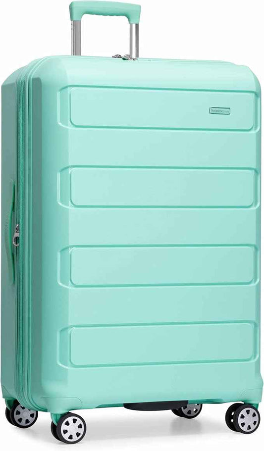Traveler's Choice Pagosa Hardshell Expandable Luggage with Spinner Wheels, Mint, 30-Inch Large
