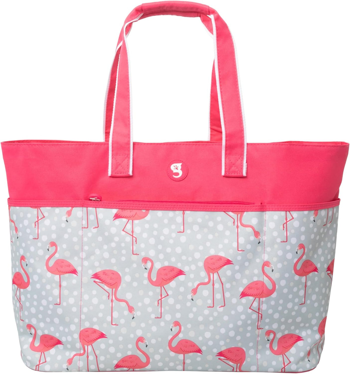 geckobrands Oversized Beach Tote – Large and Stylish Beach Bag with 4 Exterior Pockets and Zippered Internal Compartment - Roamly