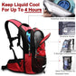Insulated Hydration Backpack Pack with 3L BPA Free Leak Proof Water Bladder, Large Storage Lightweight Hiking Daypack with Waist Pouches & Cooler Layer, for Running, Biking, Camping, Festival - Roamly