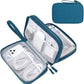FYY Electronic Organizer, Large Travel Cable Organizer Bag Pouch Electronic Accessories Carry Case Portable Waterproof Double Layers All-in-One Storage Bag for Cable, Cord, Charger, Phone, Dark Green