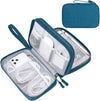 FYY Electronic Organizer, Large Travel Cable Organizer Bag Pouch Electronic Accessories Carry Case Portable Waterproof Double Layers All-in-One Storage Bag for Cable, Cord, Charger, Phone, Dark Green