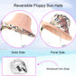 Women Wide Brim Sun Hats Metal Wired Edge Summer UV Protection Beach Fishing Hat for Hiking Garden Travel Chin Strap