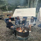 Inflatable Camping Tents 8-10 Person,129 Square Feets Large Inflatable Camping Tent with Stove Jack,Blow up Tent with Mesh Windows & Pump