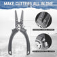GOMEXUS Titanium Fishing Pliers 7.5'' with Side Cutters, Lanyard & Leather Sheath, Never Rust Hook Remover, Saltwater Resistant, Inshore & Nearshore Fishing (Offshore Straight Nose, 7.5 INCHES)