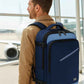 MATEIN Expandable Travel Backpack for Airplanes, Large Capacity Carryon Backpack for Men Women, Water Resistant Airline Approved Bags with Adjustable Shoulder Straps for International Trip, Grey Blue