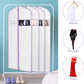 Syeeiex 60'' Garment Bags for Hanging Clothes, Set of 8 Dress Bags for Gowns, Dress Garment Bags for Gowns, Evening Dresses, Fur Coat, Long Dress(White & Purple)