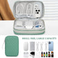 FYY Electronic Organizer, Large Travel Cable Organizer Bag Pouch Electronic Accessories Carry Case Portable Waterproof Double Layers All-in-One Storage Bag for Cable, Cord, Charger, Pattern Green