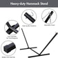ANOW Double Hammock with 12FT Heavy Duty Steel Stand Included, 2 Person Hammock with Stand for Outdoors, 450 LBS Weight Capacity, Gray