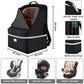Car Seat Travel Bag,Padded Car Seats Backpack with Steel Cable Handle and Reflective Stripes, Large Durable Carseat Carrier Bag,Airport Gate Check Bag,Infant Seat Travel Bag with Shoulder Strap,Black