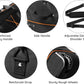 110L/140L Expandable Soft-Sided Foldable Duffle Bag with 2 Rubber Wheels,Packable 32” Rolling Carry-On with Multi-Pockets & Compartments,Black Orange - Roamly