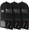 3 Pack 43" Garment Bags for Travel and Storage, Suit and Dress Bags with Duffle Design, Ideal for Hanging Clothes, Blazers, Dresses, Coats, and Wardrobes