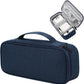 Teskyer Electronics Organizer Travel Case, Waterproof Portable Tech Accessories Pouch with Organized Compartments for Cables, Phone, Chargers, Earphone, Navy Blue