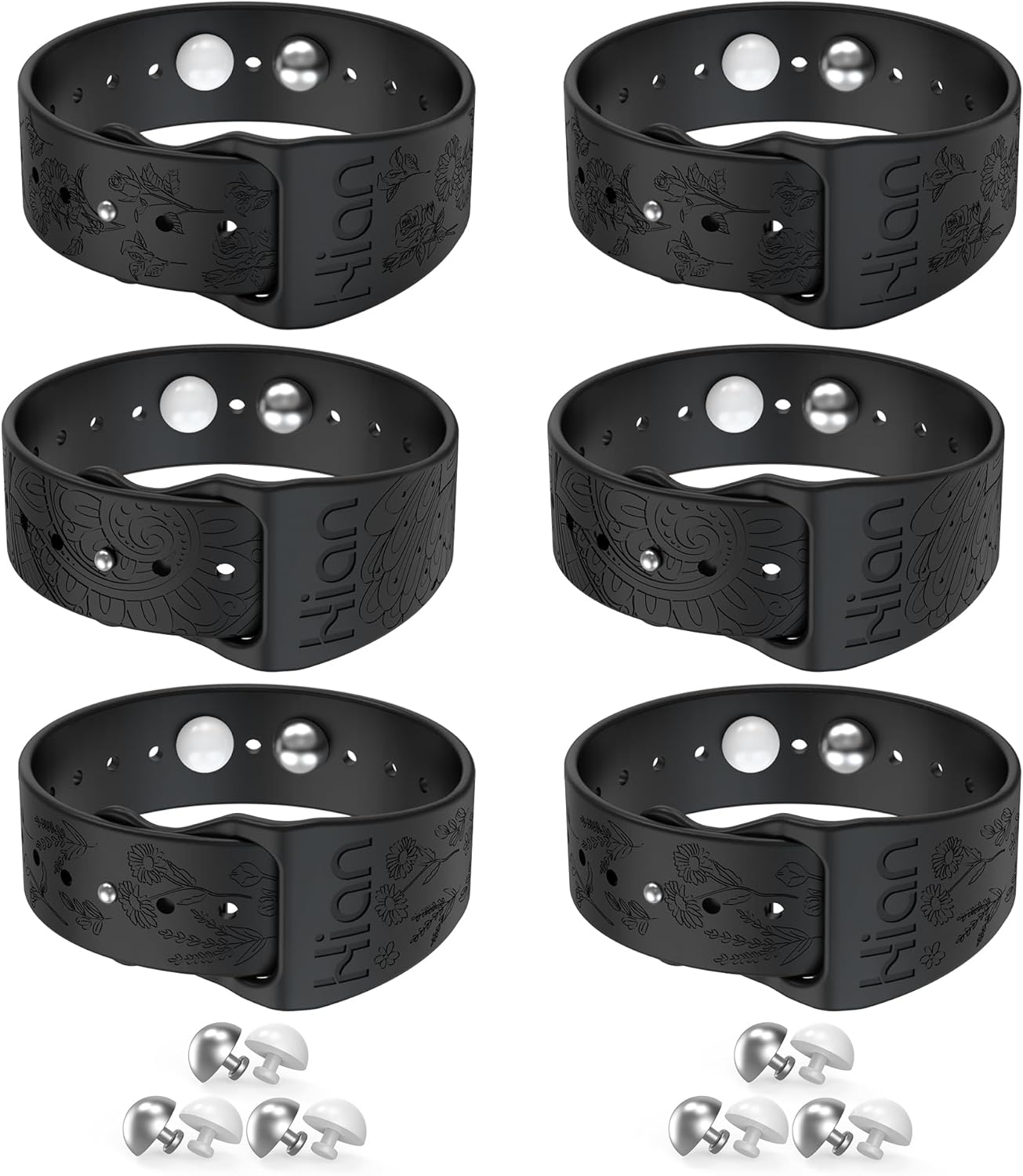 Motion Sickness Bands Anti Nausea Acupressure Wristband Sea Sickness Wristbands Nausea Bands（3Pairs-Black）
