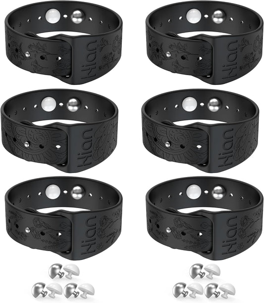 Motion Sickness Bands Anti Nausea Acupressure Wristband Sea Sickness Wristbands Nausea Bands（3Pairs-Black）