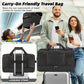 ZOMFELT Travel Duffle Bag for Men, Waterproof Canvas Overnight Duffel Bag with Removable Dividers & Shoe Compartment, Carry On Weekender Gym bag, Multi-Pocket & Vintage Design (Washed Black) - Roamly