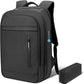 Laptop Backpack for Men Business Travel Laptop Backpack with USB Charger Lightweight Anti-Theft Water-Resistant Fits 15.6 Inch Laptop for Travel Daily Work Office College with Small Bag-Black