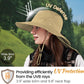ZOORON Sun Hat for Men Women Fishing Hat with Neck Flap Wide Brim Bucket Hat UV Protection for Beach Camping Hiking