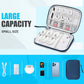 Travel Cable Organizer Bag, Electronics Organizer Tech Pouch with Double Layers for Cords, Chargers, Phone, Earphones, USBs, SD Cards - Travel Essentials Portable Waterproof Tech Pouch